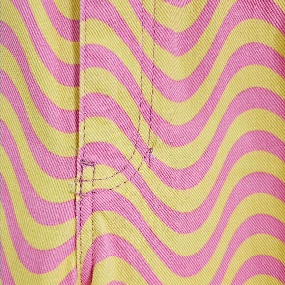 The Ragged Priest Wave Print High Rise Straight Leg Dad Jeans Size 26 NWT - Picture 14 of 15